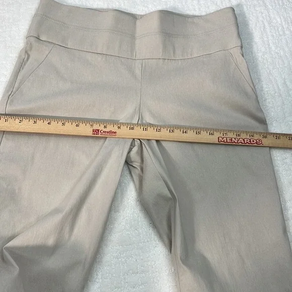 Prophecy khaki capris stretch pull on casual knee length pants size 12P - Picture 6 of 10